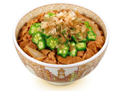 すき家の「花がつオクラ牛丼」新発売！